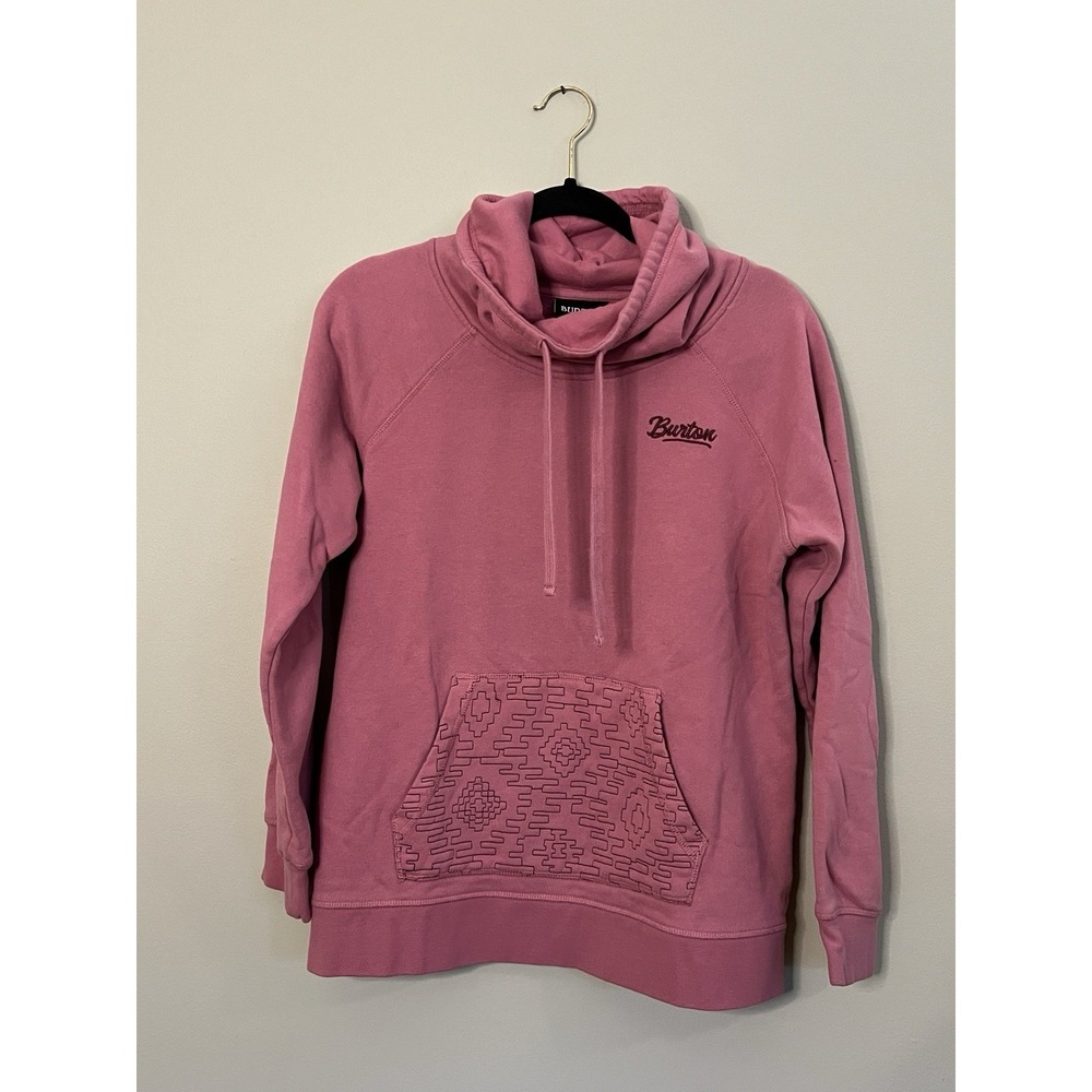 Burton Cowl Neck Sweatshirt Geometric Pink Women Size Medium